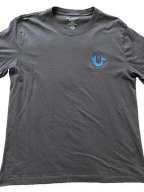 TRUE RELIGION Gray Embossed Graphic T-Shirt
